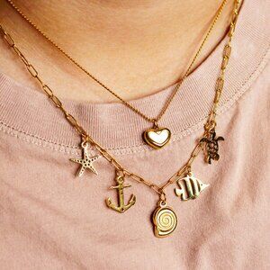 Fashionable Stainless Steel Custom Necklace Summer‎ Charms